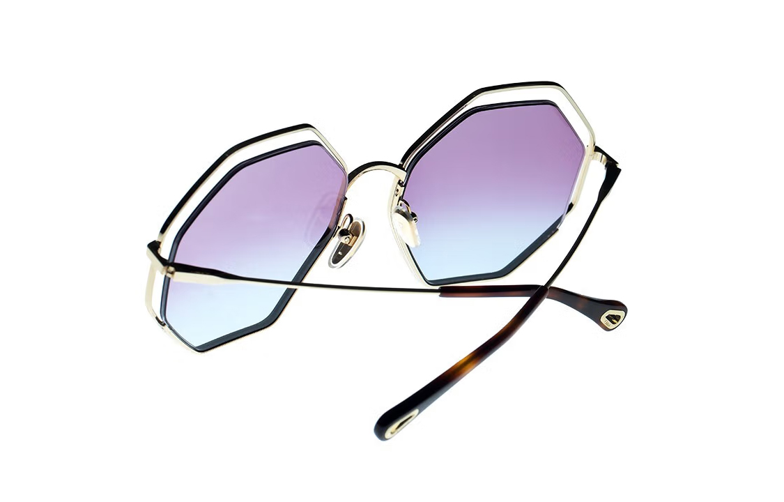 Shop (W) Cermin Mata CHLOE CARLINA Bulat Nylon Lensa Biru Reka Bentuk Berongga. CH0046S-003 58