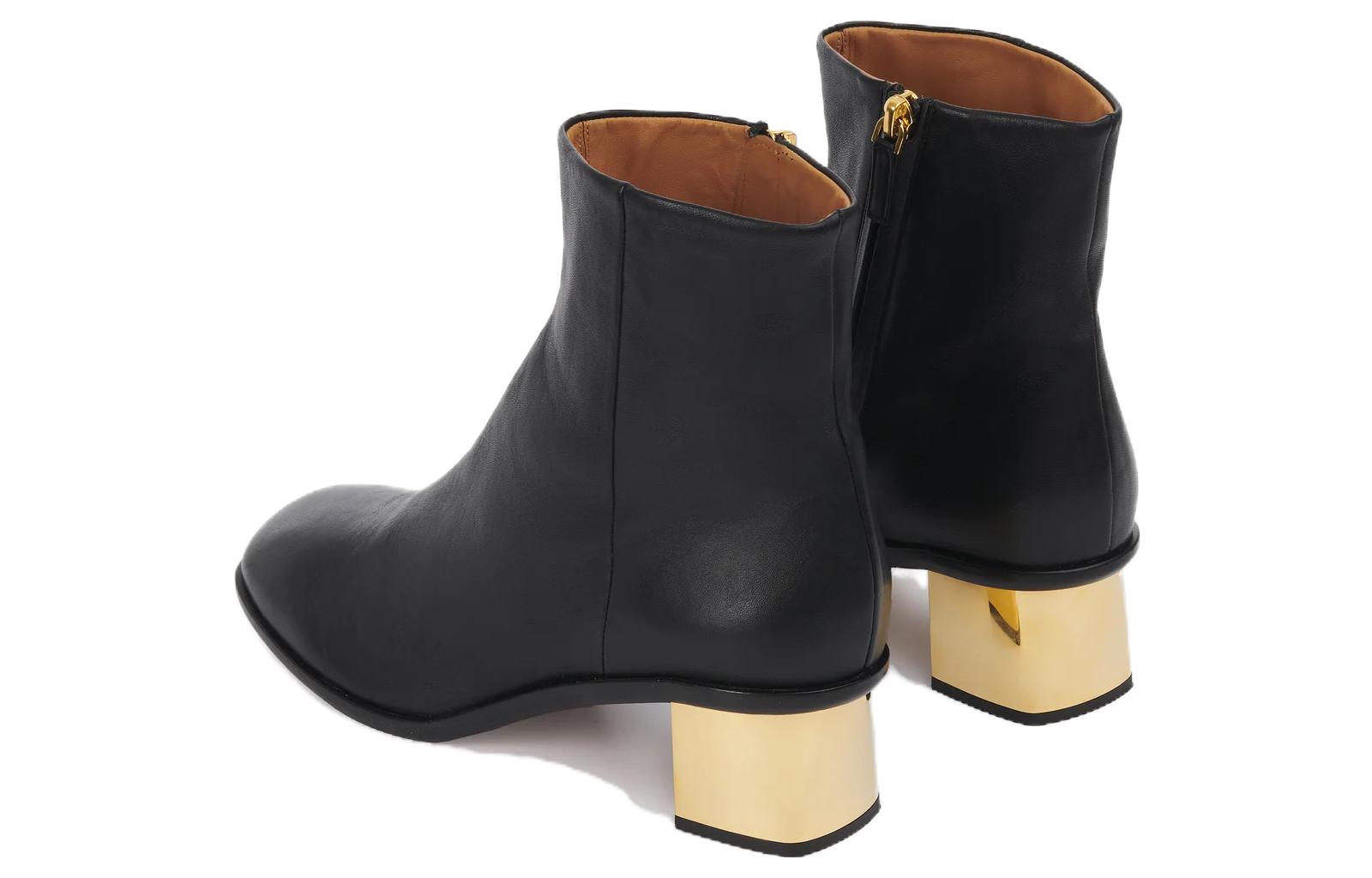 (W) Chloé Rebecca Heeled Ankle Boots 'Black' 圖 5