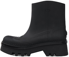 (Women) Chloe Ankle Boot 'Fashion Round Toe Black Slip-On' CHC23A904FP001 (Women) Chloe Ankle Boot 'Fashion Round Toe Black Slip-On' CHC23A904FP001