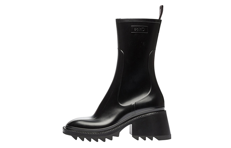 (Women) Chloe Betty High-Top Square-Toe Leather Ankle Boots 'Black' CHC19W239G8-001