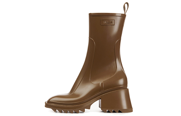 Buy (W) Chloe Betty PVC Regenstiefel ''Braun Chelsea'' CHC19W239G83D7