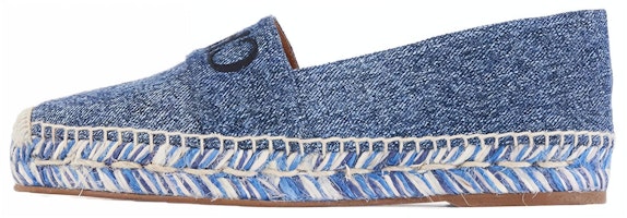 (Women) Chloe Canvas Flat Round-Toe 'Denim Blue' Casual Shoes CHC23U835CU45D (Women) Chloe Canvas Flat Round-Toe 'Denim Blue' Casual Shoes CHC23U835CU45D