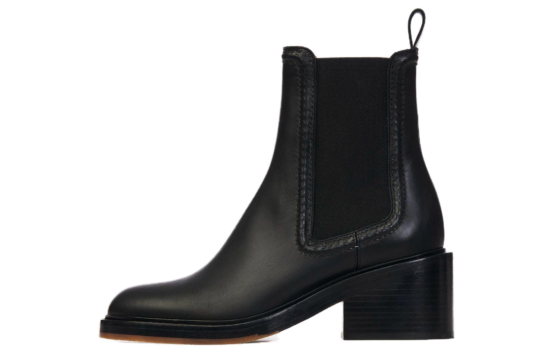 (W) Chloé Mallo Heeled Ankle Boots 'Black'