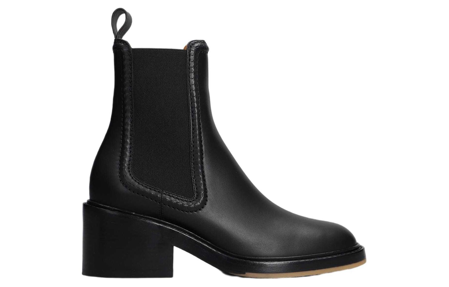 (W) Chloé Mallo Heeled Ankle Boots 'Black' 圖 2