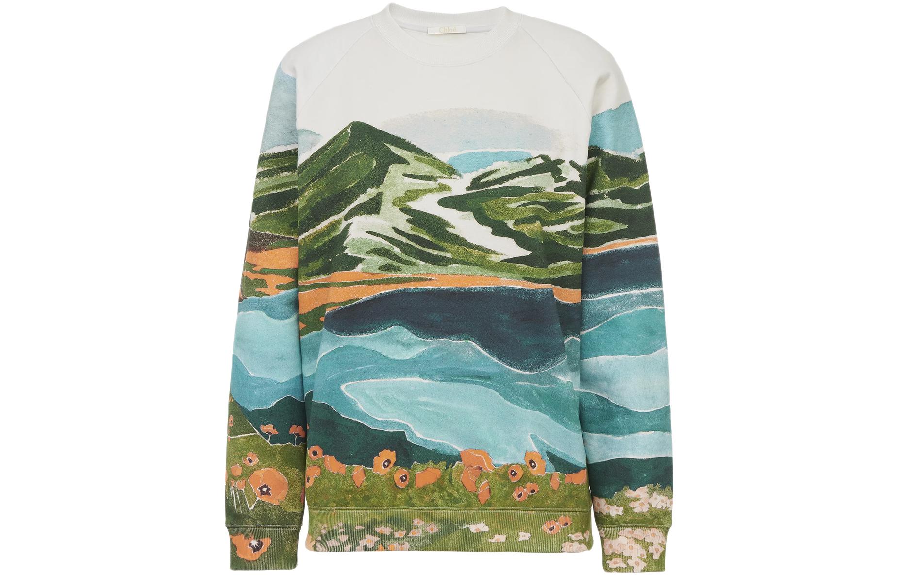 (Women) Chloe Chloé  Pattern Print Pullover Sweatshirt FW22 Multicolor. CHC22WJH12190674