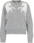 Buy (W) Chloe Chloé Baju Sweatshirt Kelabu Crewneck dengan Cetakan Kuda Dual. C19SJH08285043