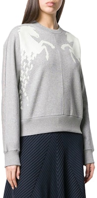 (W) Chloe Chloé Baju Sweatshirt Kelabu Crewneck dengan Cetakan Kuda Dual. C19SJH08285043 Shop (W) Chloe Chloé Baju Sweatshirt Kelabu Crewneck dengan Cetakan Kuda Dual. C19SJH08285043