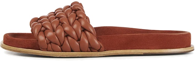 (Women) Chloé Kacey Woven Leather Slide 'Red' CHC22S557X6841 (Women) Chloé Kacey Woven Leather Slide 'Red' CHC22S557X6841