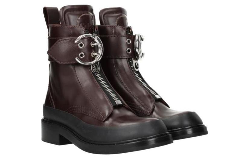 (W) Chloé Leather Ankle Boots with Buckle 'Brown' 圖 2