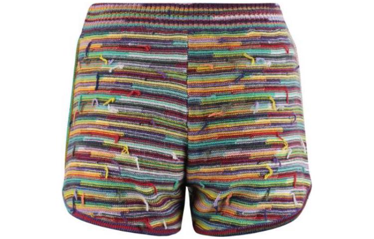 Lookbook (W) Chloe SS22 Seluar Pendek Santai Bercorak Bunga Bergaris dengan Tali Pinggang. CHC22SMS026009CA