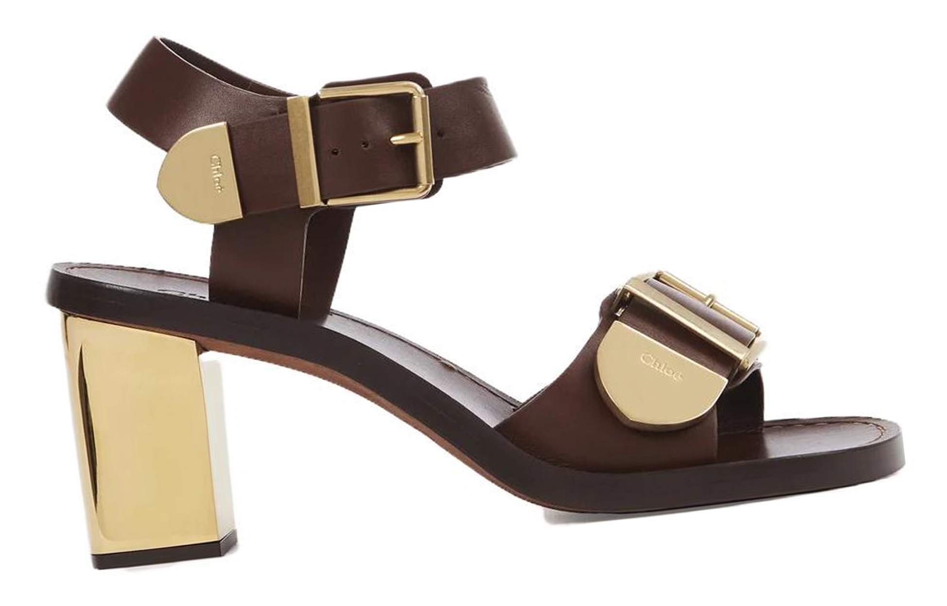 (W) Chloe CMFT Simple 'Brown One-Strap Sandals' 圖 2