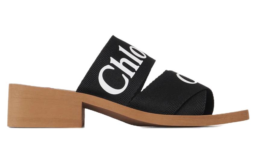 Order (W) Chloe Sandalias Cómodas de Punta Abierta 'Negro'. CHC22U550Z3001