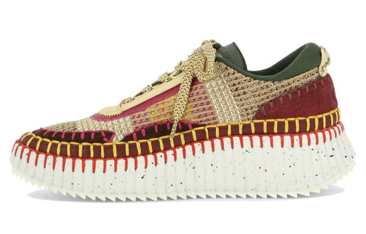 (W) Chloe Fashion Lace-Up Low-Top 'Beige Brown'