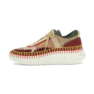 (W) Chloe Fashion Lace-Up Low-Top 'Beige Brown'