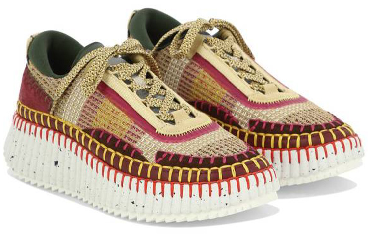 (W) Chloe Fashion Lace-Up Low-Top 'Beige Brown' 圖 3