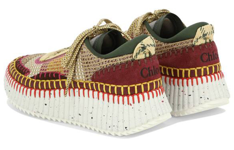 (W) Chloe Fashion Lace-Up Low-Top 'Beige Brown' 圖 4