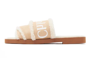 (Women) Chloe Flat Slide 'Beige Shearling' CHC21W543U5275 (Women) Chloe Flat Slide 'Beige Shearling' CHC21W543U5275