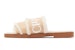(W) Chloe Flat Slide 'Beige Shearling' Pelapik Bulu CHC21W543U5275