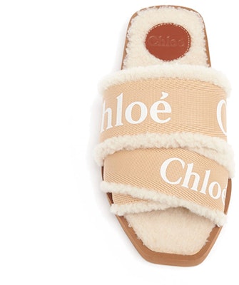 (Women) Chloe Flat Slide 'Beige Shearling' CHC21W543U5275 Shop (Women) Chloe Flat Slide 'Beige Shearling' CHC21W543U5275