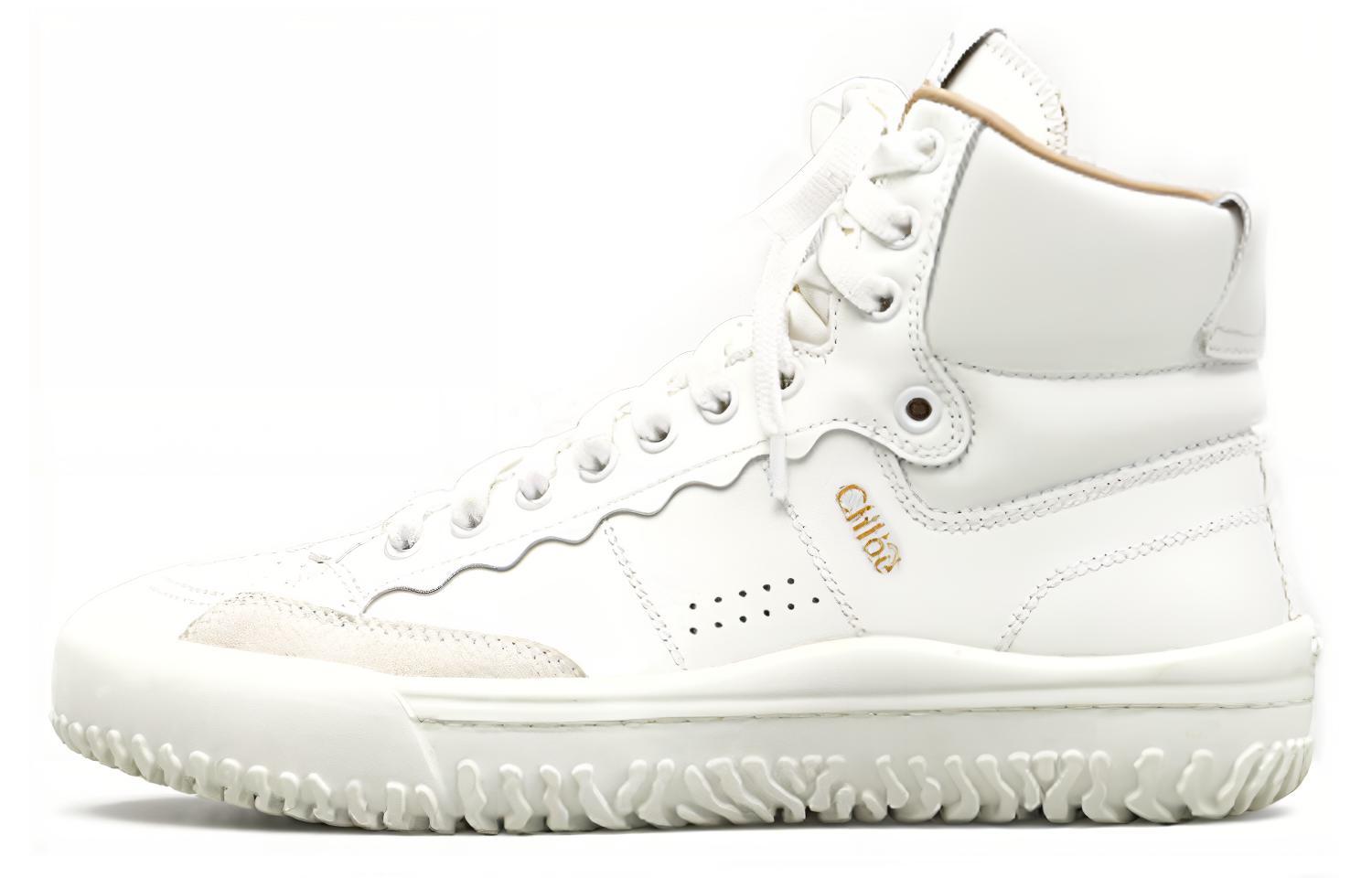 (W) Chloe Franckie High 'White Calfskin'