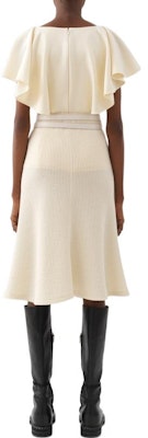 (W) Chloe FW22 Midi Dress Kasual dengan Aksen Tali Pinggang Warna Off-White. CHC22WJU61083112 Shop (W) Chloe FW22 Midi Dress Kasual dengan Aksen Tali Pinggang Warna Off-White. CHC22WJU61083112