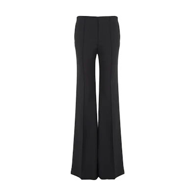 (Women) Chloe FW24 Low-Rise Flared Pants with Pockets Black Casual Trousers CH24APA44062-001
