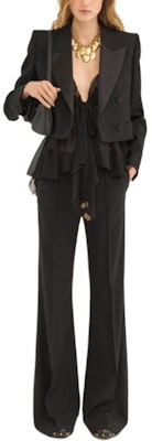 (W) Chloe FW24 Seluar Flare Pinggang Rendah dengan Poket Hitam Kasual Trendy CH24APA44062-001 Lookbook (W) Chloe FW24 Seluar Flare Pinggang Rendah dengan Poket Hitam Kasual Trendy CH24APA44062-001