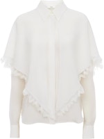 (Women) Chloe FW24 Solid Color Tie-Waist Long Sleeve Shirt Women’s Off-White. CH24AHT84004-107 (Women) Chloe FW24 Solid Color Tie-Waist Long Sleeve Shirt Women’s Off-White. CH24AHT84004-107