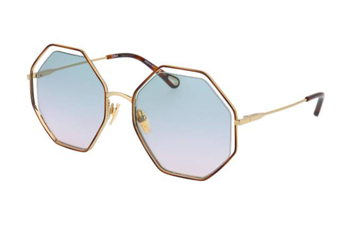 (Women) Chloe Gold Fashion Classic Stylish Sunglasses for Everyday Streetwear. CH0046S-002