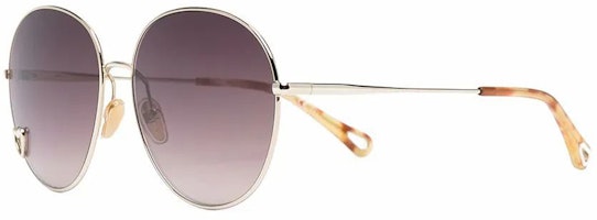 (Women) Chloe Gold Metal Frame Sunglasses. CH0027S001 (Women) Chloe Gold Metal Frame Sunglasses. CH0027S001