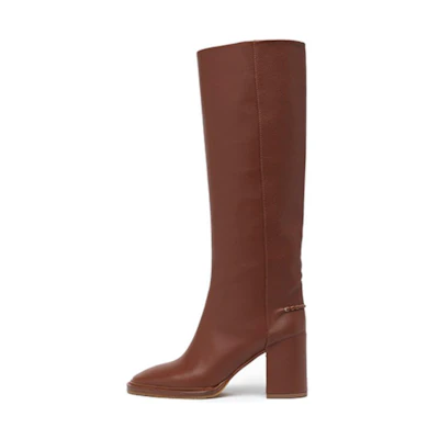 (W) Chloe High-Top Boot 'Smooth Brown Calfskin'