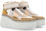 Lookbook (Women) Chloe High-Top Wedge Sneakers 'Brown Polyester Lace-Up' CHC23U868SY026E