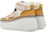 Shop (Women) Chloe High-Top Wedge Sneakers 'Brown Polyester Lace-Up' CHC23U868SY026E