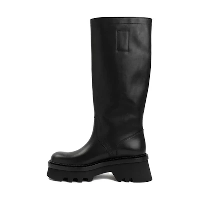 (W) Chloe High-Top Sneaker 'Black Leather CMFT'