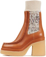 (Women) Chloe Jamie Calfskin High-Heel Chelsea Boots 'Brown' CHC22A525AA210 (Women) Chloe Jamie Calfskin High-Heel Chelsea Boots 'Brown' CHC22A525AA210