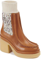 Lookbook (W) Chloe Jamie Sepatu Bot Chelsea Calfskin Hak Tinggi 'Coklat' CHC22A525AA210