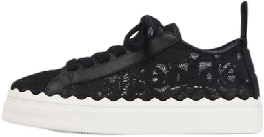 (Women) Chloe Lace Leather Cutout 'Black' CHC19U108D2001 (Women) Chloe Lace Leather Cutout 'Black' CHC19U108D2001