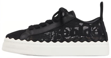 (Women) Chloe Lace Leather Cutout 'Black' CHC19U108D2001 (Women) Chloe Lace Leather Cutout 'Black' CHC19U108D2001