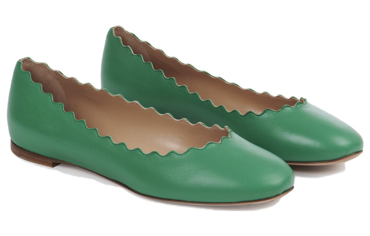 Order (W) Chloe Lauren 'Kasual Kulit Hijau Hujung Bulat' CHC16A1607531K