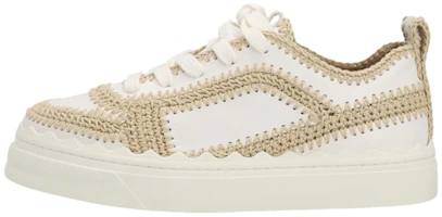 (Women) Chloe Lauren 'White Leather Low-Top' CHC23S790BT101 (Women) Chloe Lauren 'White Leather Low-Top' CHC23S790BT101