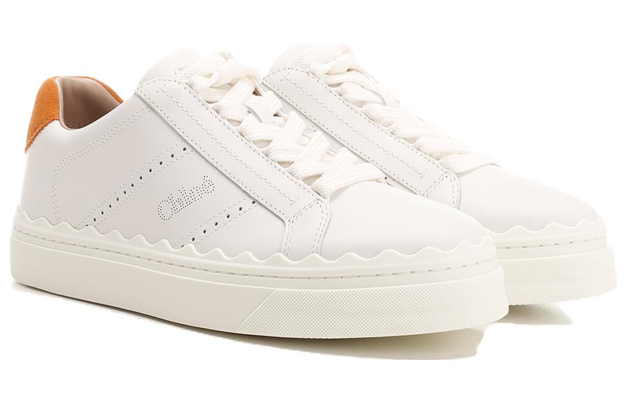 Order (W) Chloe Lauren ''Scarpe Basse in Pelle Bianca'' CHC23W953GM25U
