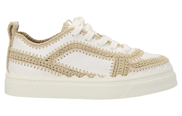 (W) Chloe Lauren 'White Leather Low-Top' 圖 2