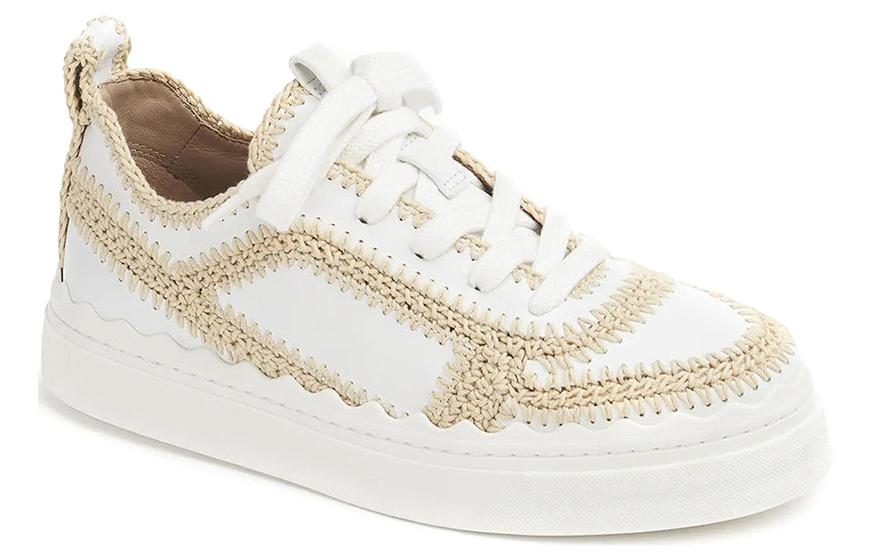 (W) Chloe Lauren 'White Leather Low-Top' 圖 3