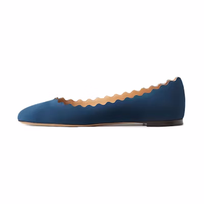 (W) Chloe Lauren Ballet Flat 'Enamel Blue'