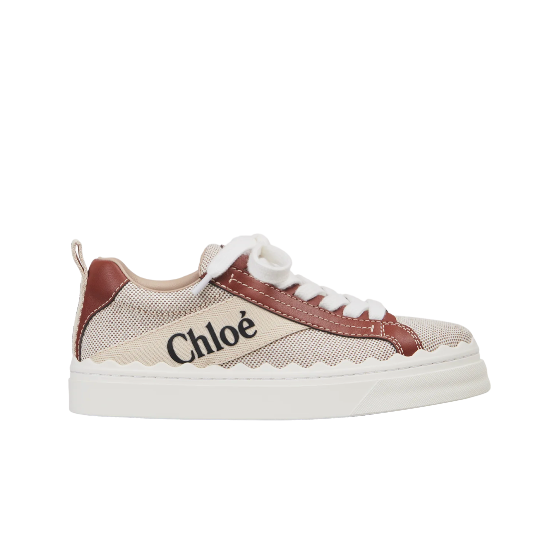 (Women) Chloe Lauren Sneaker 'Beige Canvas and Leather' CHC21W108R4-90U