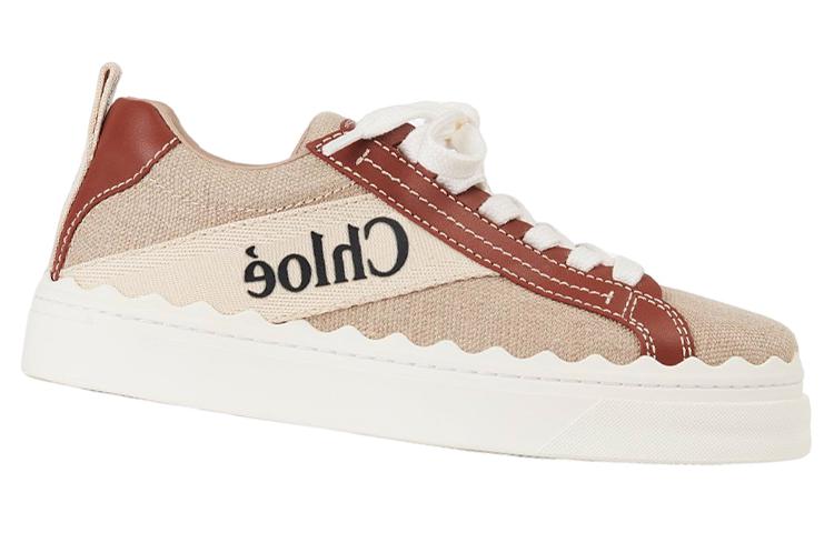 (W) Chloe Lauren Sneaker 'Beige Canvas and Leather' 圖 2