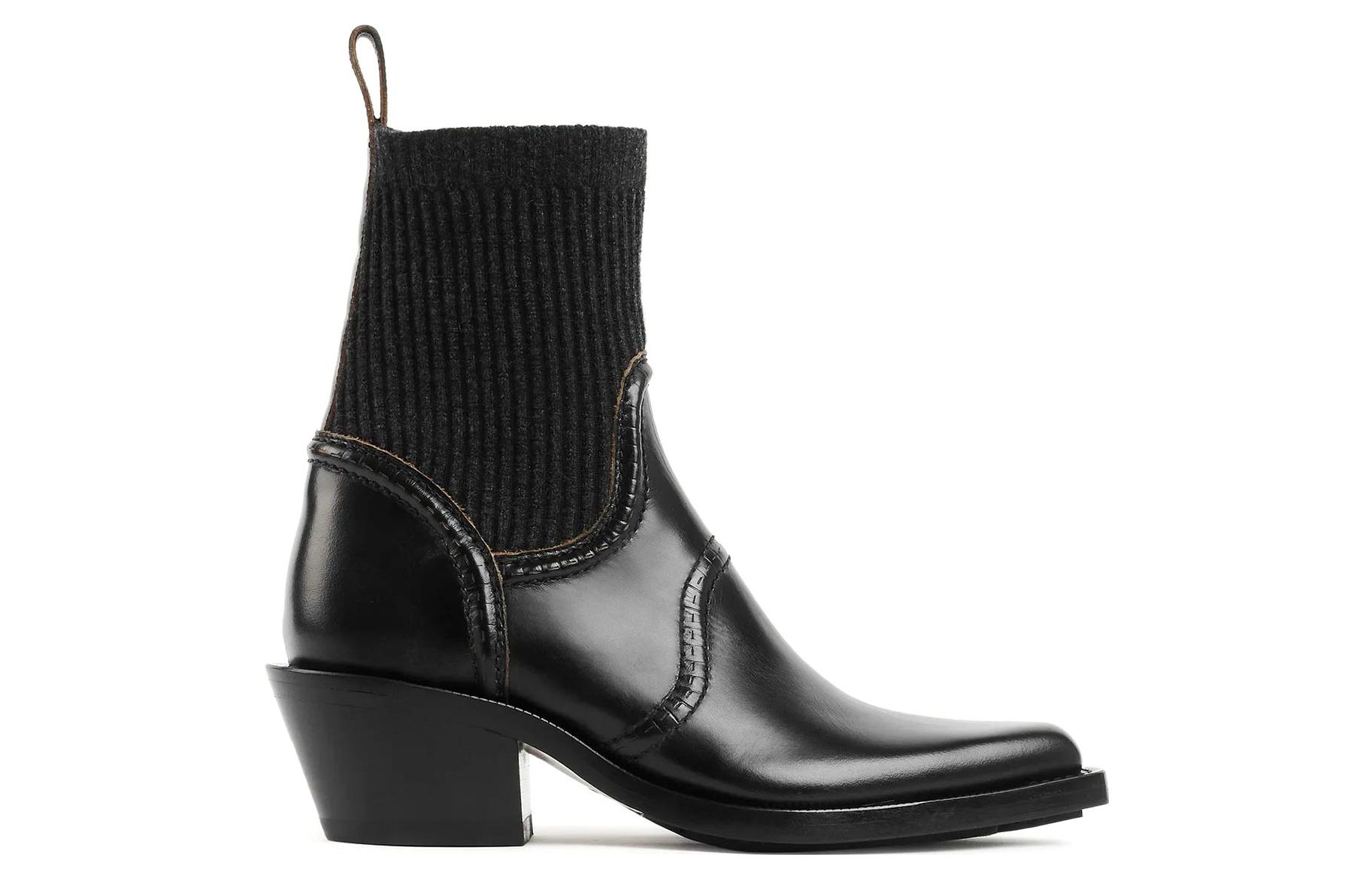 (W) Chloe Leather Ankle Boots 'Black Fashion' 圖 2