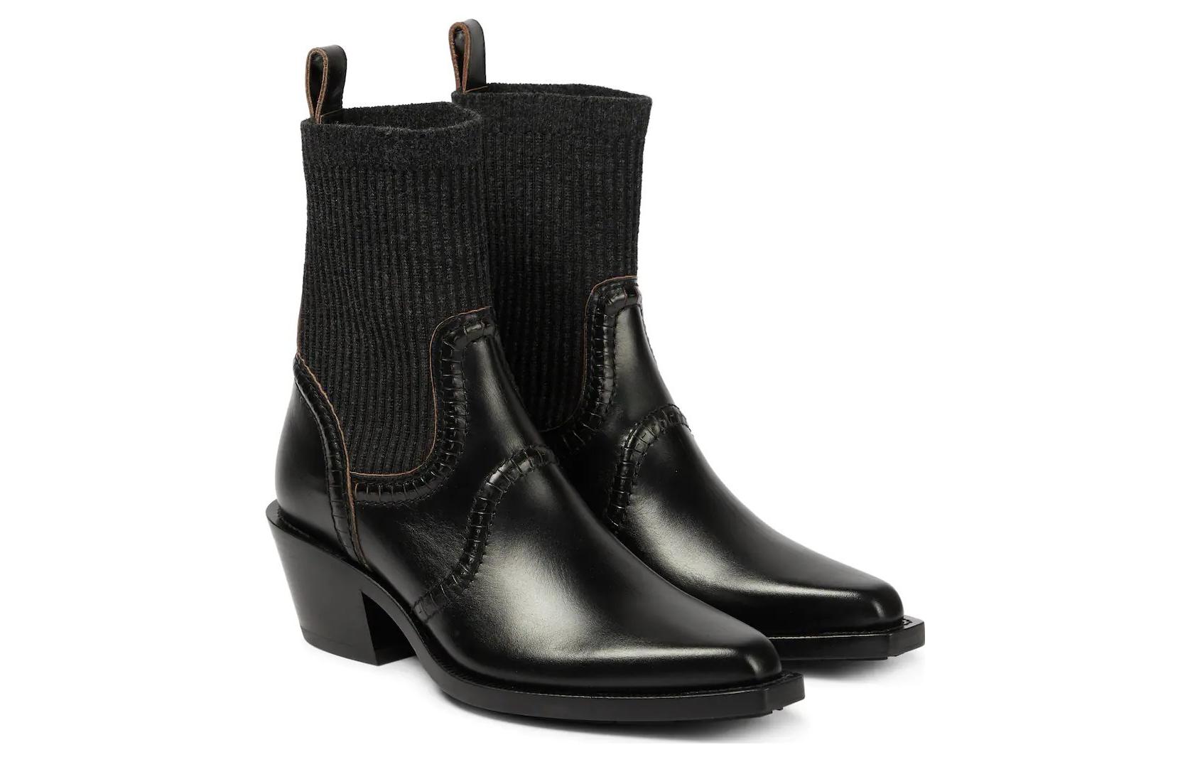 (W) Chloe Leather Ankle Boots 'Black Fashion' 圖 3