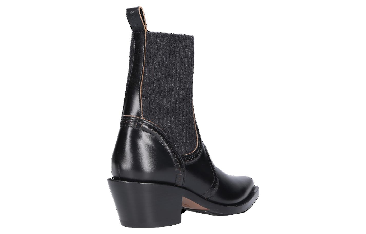 (W) Chloe Leather Ankle Boots 'Black Fashion' 圖 5