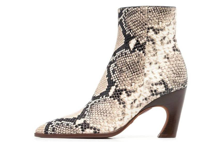 (Women) Chloe Leather Ankle Boots 'Python Print' C23S756CT091